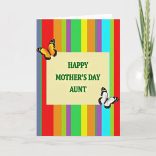 Vibrant Stripes Mothers Day Card
