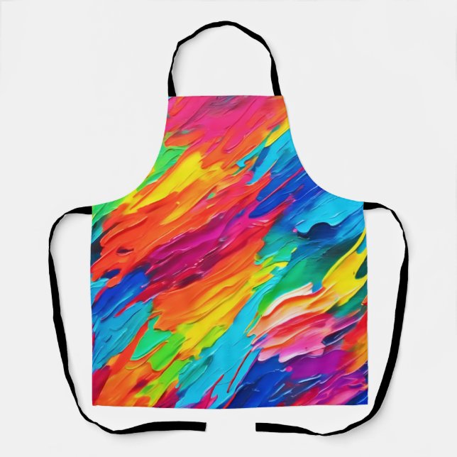 Vibrant Strokes of Joy Apron (Front)