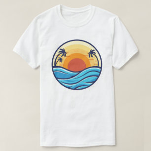 Vibrant, stylised illustration of a  sunset T-Shirt