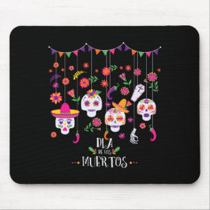 Vibrant Sugar Calavera Skulls Day Of Government Mouse Pad