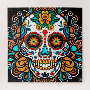  Vibrant Sugar Skull Celebration Jigsaw Puzzle