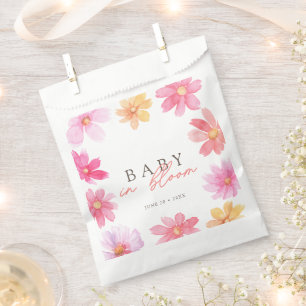 Vibrant Summer Baby in Bloom Floral Wildflower Favour Bag
