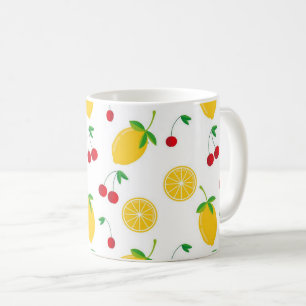 Vibrant Summer Citrus and Cherries Coffee Mug