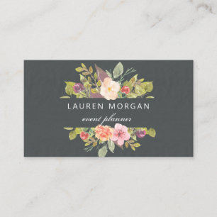 Vibrant Summer Floral Business Card