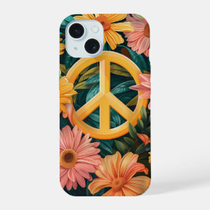 Vibrant Summer Floral Peace Sign Phone Case