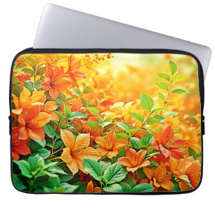 Vibrant Summer Flowers Laptop Sleeve