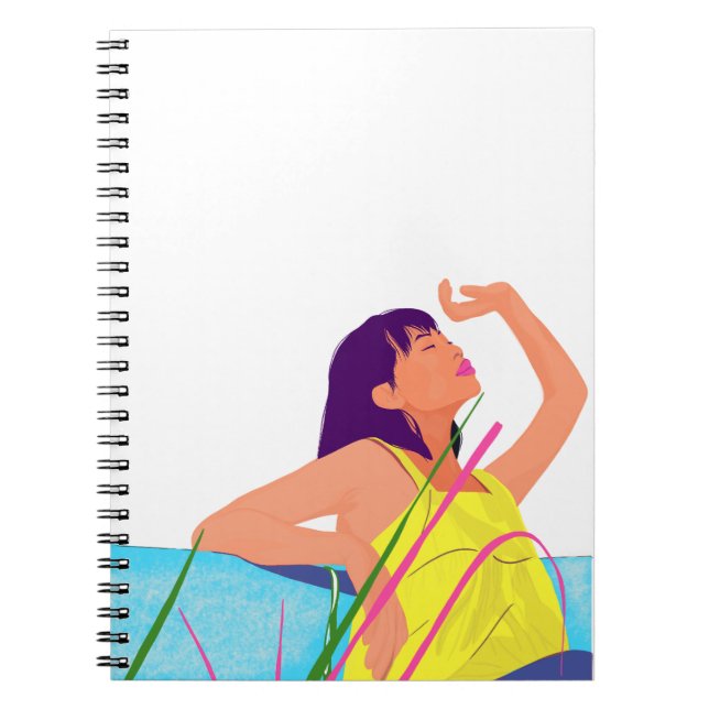 Vibrant Summer Girl Notebook – Colour Pop Art  (Front)