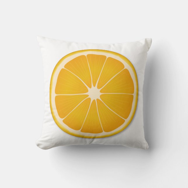 Vibrant Summer Orange Home Decor Cushion (Front)
