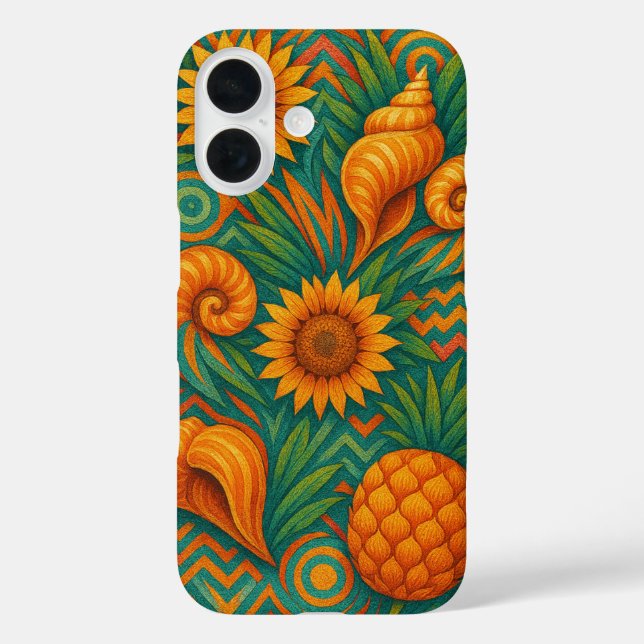 Vibrant Summer Pattern – Tropical Season Case-Mate iPhone Case (Back)
