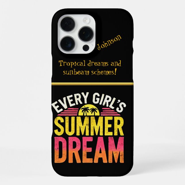Vibrant Summer Statement  iPhone Case (Back)