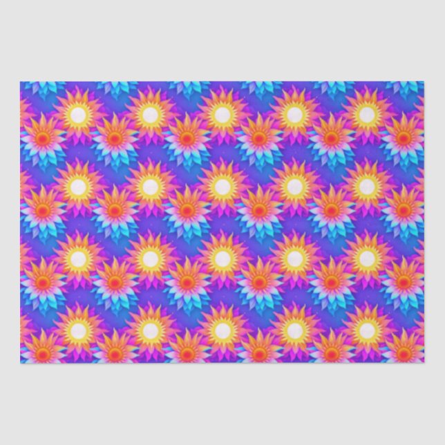 Vibrant Summer Sunshine Pattern Tissue Paper (Front)