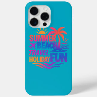 Vibrant Summer Typography Collage with Graphic Fus iPhone 15 Pro Max Case