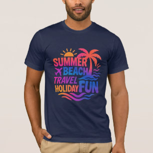 Vibrant Summer Typography Collage with Graphic Fus T-Shirt