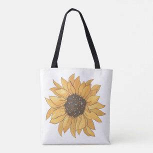 Vibrant Sunflower Botanical Jumbo Tote Bag