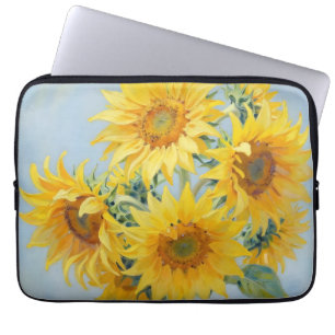 Vibrant Sunflower Bouquet Oil Painting Laptop Sleeve