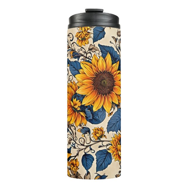 Vibrant Sunflower Dreams: Where Every Sip Blooms Thermal Tumbler (Front)