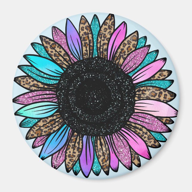 Vibrant Sunflower Magnet (Front)