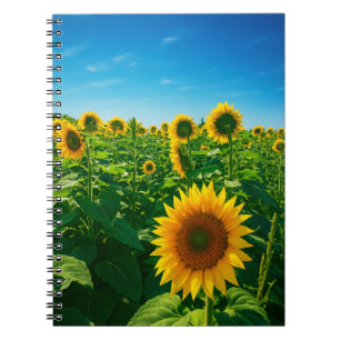 Vibrant Sunflower Photo Notebook