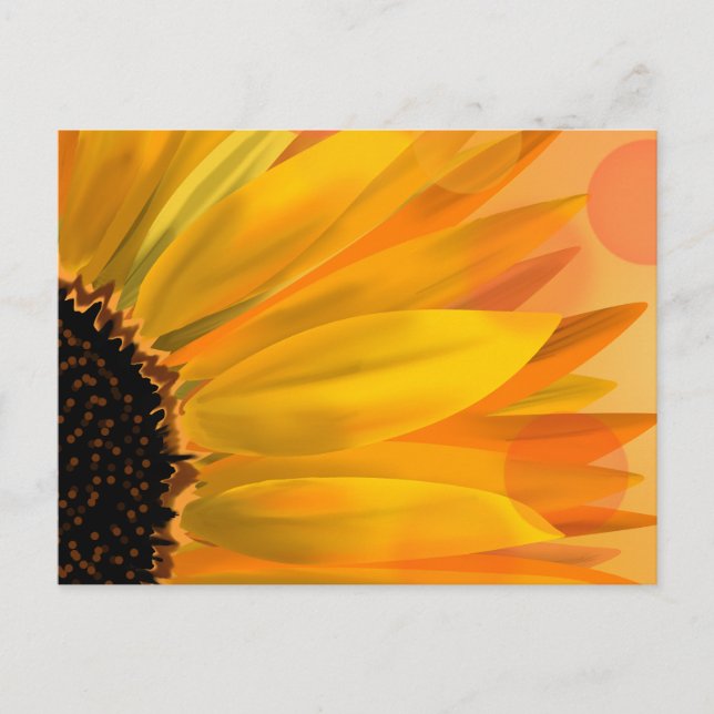 Vibrant sunflower postal card (Front)