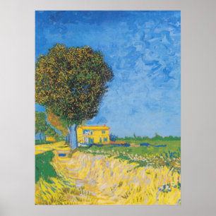 Vibrant Sunny Path & Yellow House by Van Gogh Poster