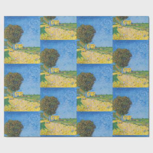 Vibrant Sunny Path & Yellow House by Van Gogh Wrapping Paper