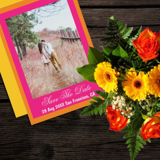 Vibrant Sunrise Minimalist Mix & Match Save The Date (Creator Uploaded)