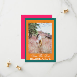 Vibrant Sunrise Minimalist Mix & Match Save The Date