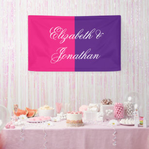 Vibrant Sunrise Minimalist Mix & Match Wedding Banner
