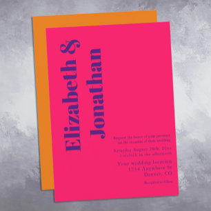 Vibrant Sunrise Minimalist Mix & Match Wedding Invitation
