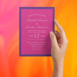 Vibrant Sunrise Minimalist Mix & Match Wedding Invitation