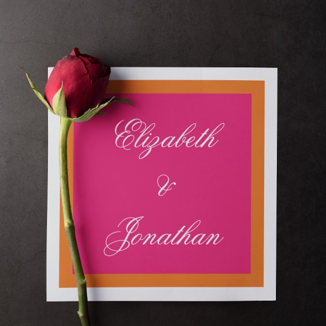 Vibrant Sunrise Minimalist Mix & Match Wedding Napkin (Creator Uploaded)