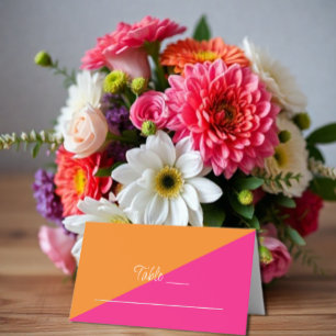 Vibrant Sunrise Minimalist Mix & Match Wedding Place Card