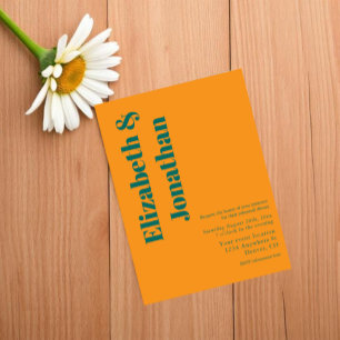 Vibrant Sunrise Minimalist Rehearsal Dinner Invitation