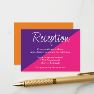 Vibrant Sunrise Mix & Match Wedding Reception Enclosure Card