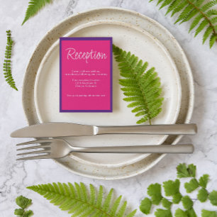 Vibrant Sunrise Mix & Match Wedding Reception Enclosure Card