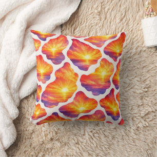 Vibrant Sunrise Ocean Pattern Cushion