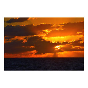 Vibrant Sunrise over the ocean  Photo Print