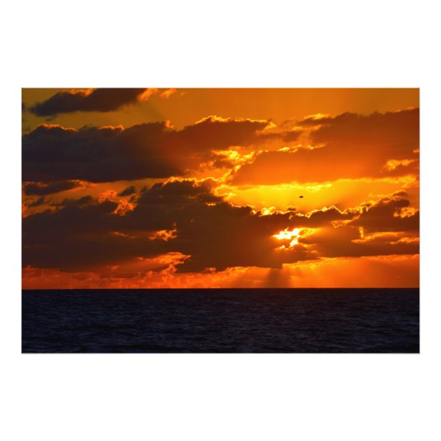 Vibrant Sunrise over the ocean  Photo Print (Front)