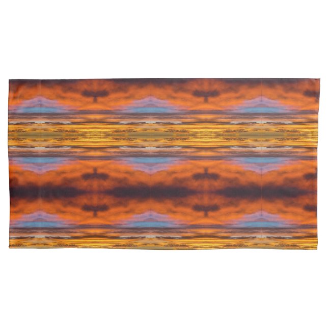 Vibrant sunset medium pattern pillowcase (Front)