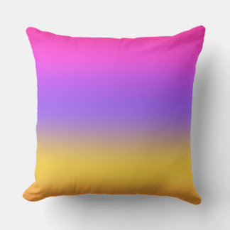 Vibrant Sunset Ombre Gradient Design Cushion