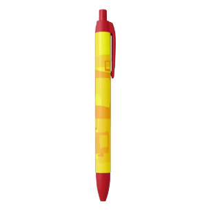 Vibrant Sunshine Flow – Modern Abstract Art Shapes Black Ink Pen
