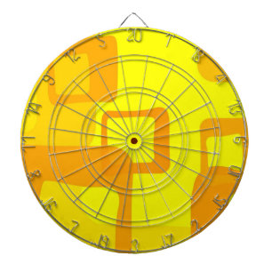 Vibrant Sunshine Flow – Modern Abstract Art Shapes Dartboard