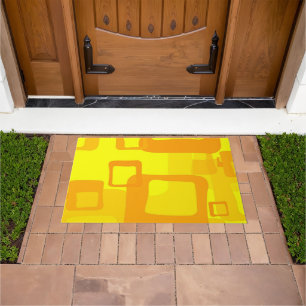 Vibrant Sunshine Flow – Modern Abstract Art Shapes Doormat