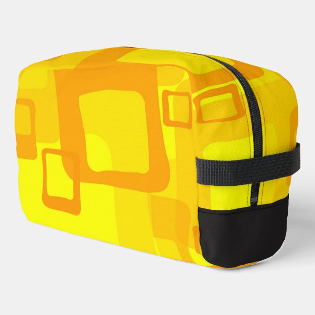 Vibrant Sunshine Flow – Modern Abstract Art Shapes Dopp Kit (Left Corner)