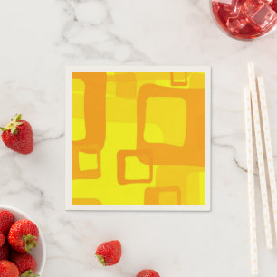 Vibrant Sunshine Flow – Modern Abstract Art Shapes Napkin
