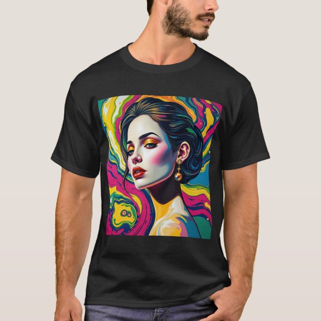 Vibrant surreal portrait art T-Shirt (Front)