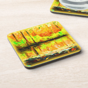 "Vibrant Swamp Forest" Cute Painting. Buy Now Coaster