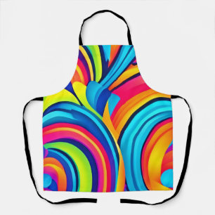 Vibrant Swirl Abstract Art Apron