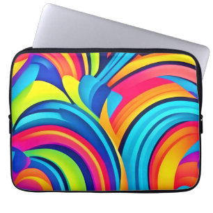 Vibrant Swirl Abstract Art Laptop Sleeve