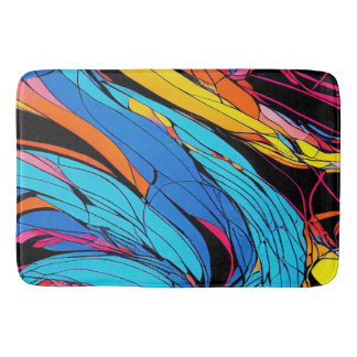 Vibrant Swirl Large Colourful Bath Mat Design